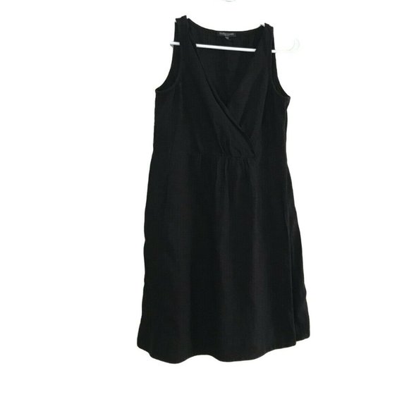 😍Eileen Fisher Black Sleeveless Crossfront Dress PS - Picture 1 of 5